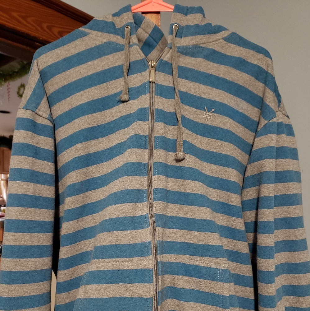 Zoo York mens striped zipper hoodie